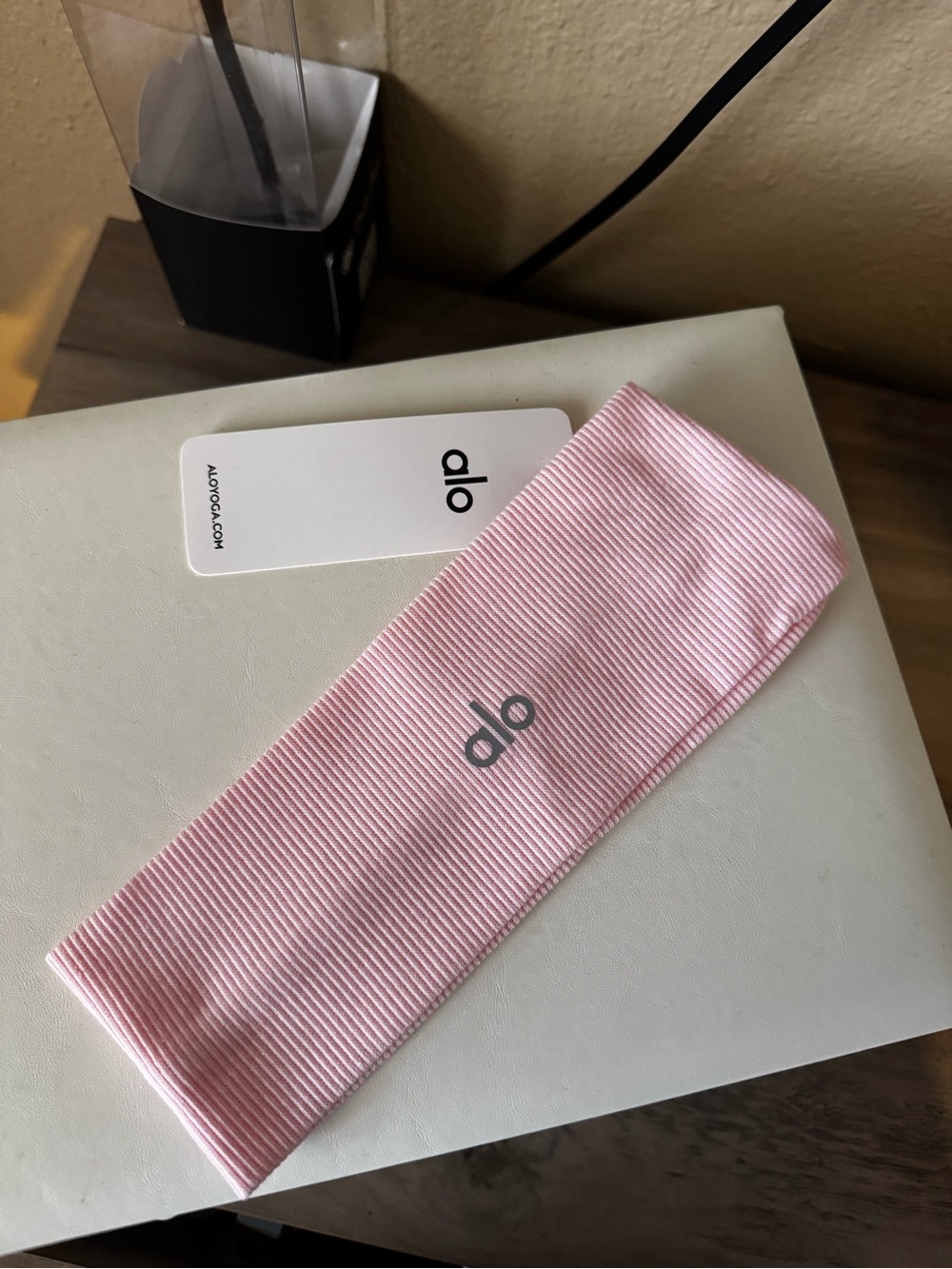 ALO Yoga Ribbed Pink Stretch Headband